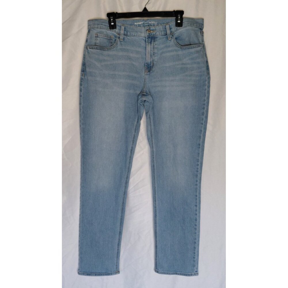 Old Navy Mid Rise Wow Boyfriend Jeans Sz 12 Light Wash‎ Straight Leg Stretch